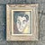 Wood Mid 20th Century Vintage Boho Original Oil Portrait on Canvas For Sale - Image 7 of 7