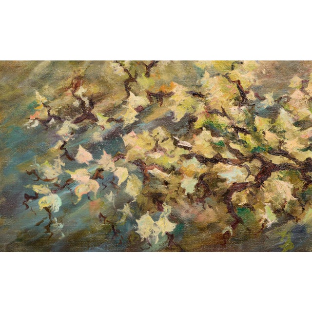 Vineyard Estate Winery Landscape with Grape Vines in Oil on Canvas-Wrapped Board Beautiful landscape of a vineyard estate...