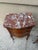 Pair Vintage Louis XV Marble Top Nightstands | Hand-Painted Details | Brass Mounts For Sale - Image 4 of 8