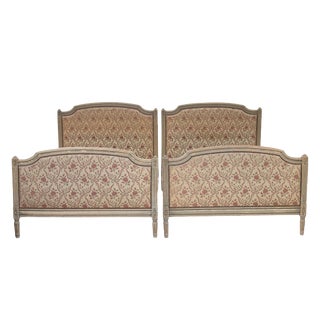 Early 20th Century Antique Louis XVI Style Painted Beds - a Pair For Sale