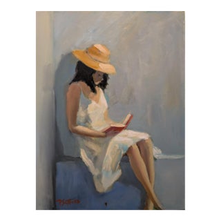 Good Book - Oil on Board 12x16" For Sale