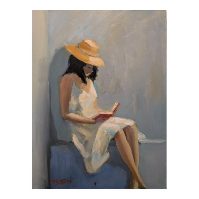 Good Book - Oil on Board 12x16" For Sale