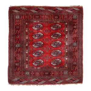 1970s Handmade Vintage Turkmen Tekke Rug