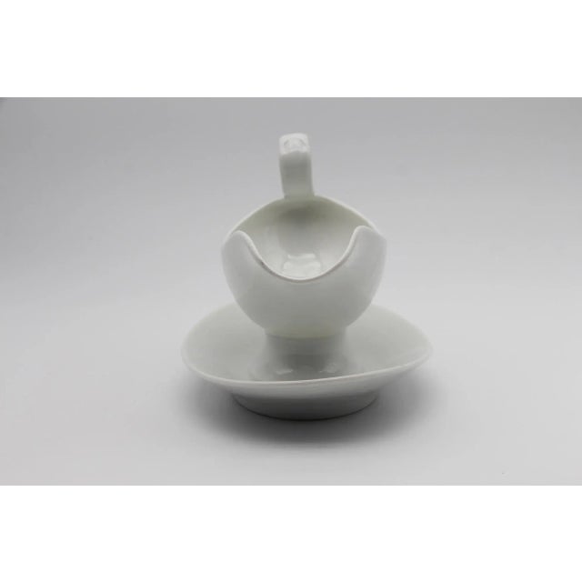 1940s Blanc De Chine Porcelain Sauce Boat, Gravy Boat, Vista Alegre, Portugal For Sale - Image 4 of 13