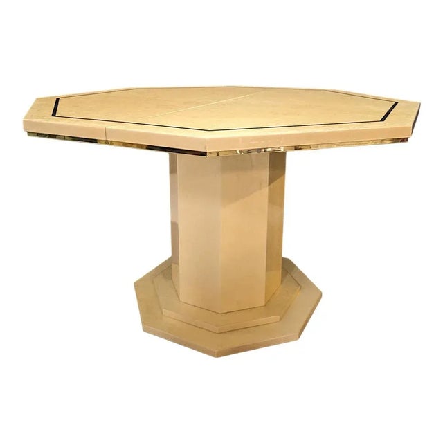 Tan White Lacquer Table by Eric Maville For Sale - Image 8 of 8