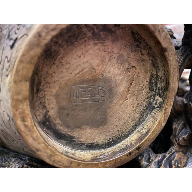 2000s Chinese Rock Carving Big Tea Pot With Dragons For Sale - Image 11 of 13