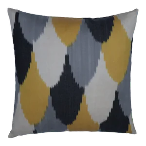 Contemporary Handmade Luxury Silk Throw Pillow With Down Feather Insert