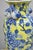 Vintage Chinoiserie Chinese Blue & Yellow Flower Small Porcelain Table Lamp Pair For Sale In Philadelphia - Image 6 of 13