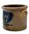 Wonderfully Rustic Small 1 Gallon Size Antique MId 1800s American Blue Decorated Stoneware Storage Crock 7 Inches Tall For Sale In Boston - Image 6 of 18