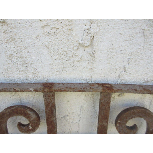 Metal Antique Victorian Iron Gate Window Garden Fence Architectural Salvage #845 For Sale - Image 7 of 7