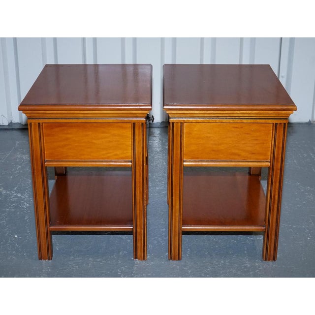 Vintage French Style Hardwood Nightstands, Set of 2 For Sale - Image 13 of 15
