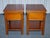 Vintage French Style Hardwood Nightstands, Set of 2 For Sale - Image 13 of 15