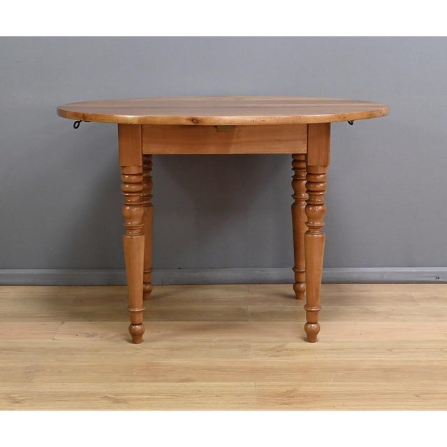 Louis Philippe Style Cherrywood Extendable Table, 1900s For Sale - Image 12 of 18