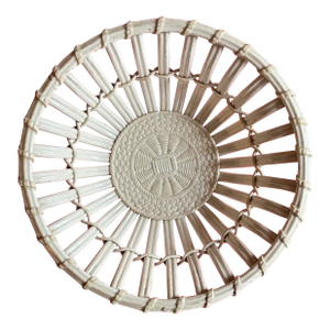 Antique 18th Century Creamware Round Woven Basket or Reticulated Fruit Bowl