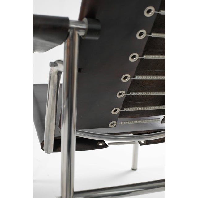 1970s 1970s Attributed to Charlotte Perriand, Pierre Jeanneret and Le Corbusier Lc1 Armchair by Treital-Gratz For Sale - Image 5 of 8