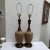 Set of Two Midcentury Modern Scandinavian Style Cork and Wood Lamps, a Pair For Sale - Image 9 of 11