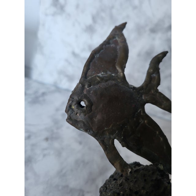 Mid-Century Modern 1960s Bronze Fish Sculpture For Sale In San Francisco - Image 6 of 12