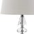 Modern 16 Inch H Tiered Crystal Table Lamp in Clear - a Pair For Sale - Image 3 of 8