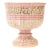 Vintage Aldo Londi for Bitossi Ceramic Seta Pedestal Bowl Pink, Brown, Gold Off White Yellow Hallmarked For Sale
