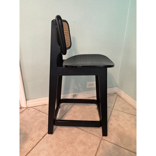 Cane Domino Counter Stool by Podium - Set of 5 For Sale - Image 13 of 18