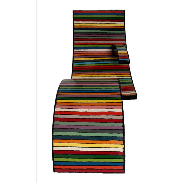 Mid-Century Modern Brother Mel Meyer Painted Steel Chaise For Sale - Image 3 of 11