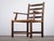 Danish Stained Oak Armchair with Cane and Spindle Back, 1940s For Sale - Image 4 of 10