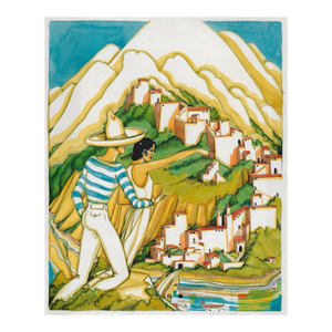 1931 Clifford Thompson Art Deco Mountain Scene