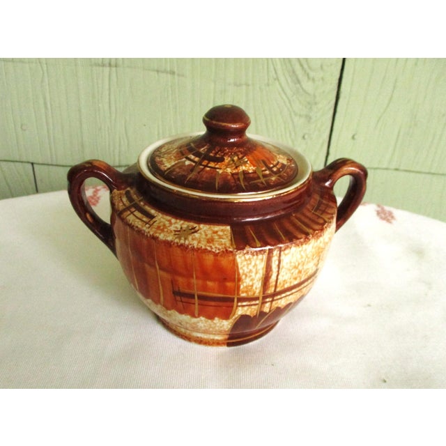1930s Fabrica De Louca De Sacavem of Portugal Large Teapot and Lidded Sugar Bowl For Sale - Image 10 of 14
