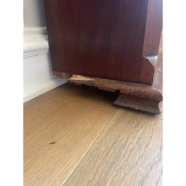 Vintage English-Style Grandmother Clock • Franz Hermle German Mechanical Movement • Burlwood & Mahogany Case For Sale - Image 15 of 15