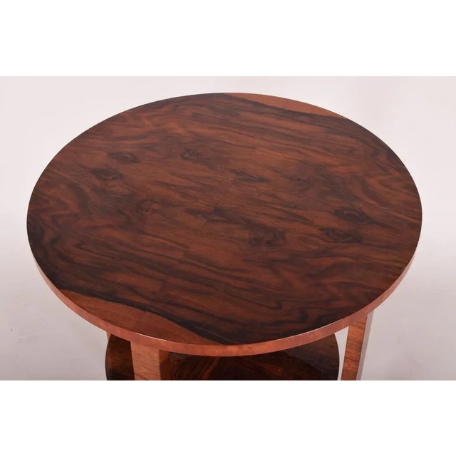 Small Art Deco Table in Walnut, Czech, 1930s For Sale - Image 4 of 6
