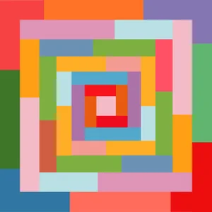 "Honeymoon - Part 1" Contemporary Geometric Print on Stretched Canvas by Sassoon Kosian