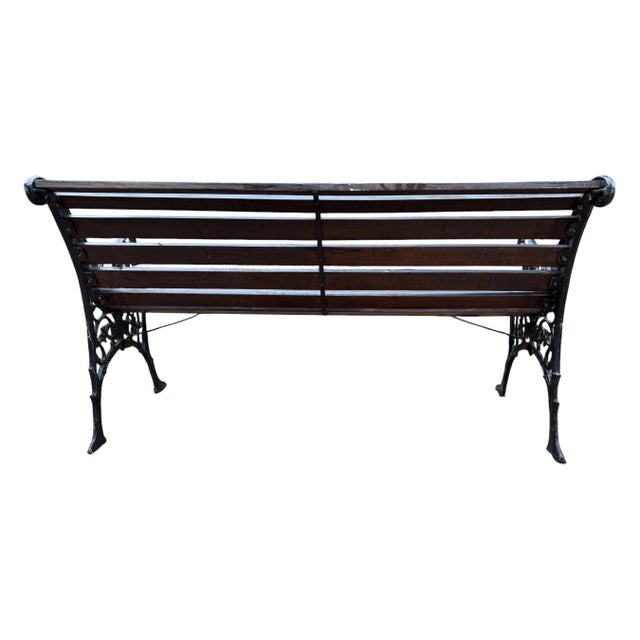 Cast Iron and Wood Bench, 1960 For Sale - Image 11 of 13