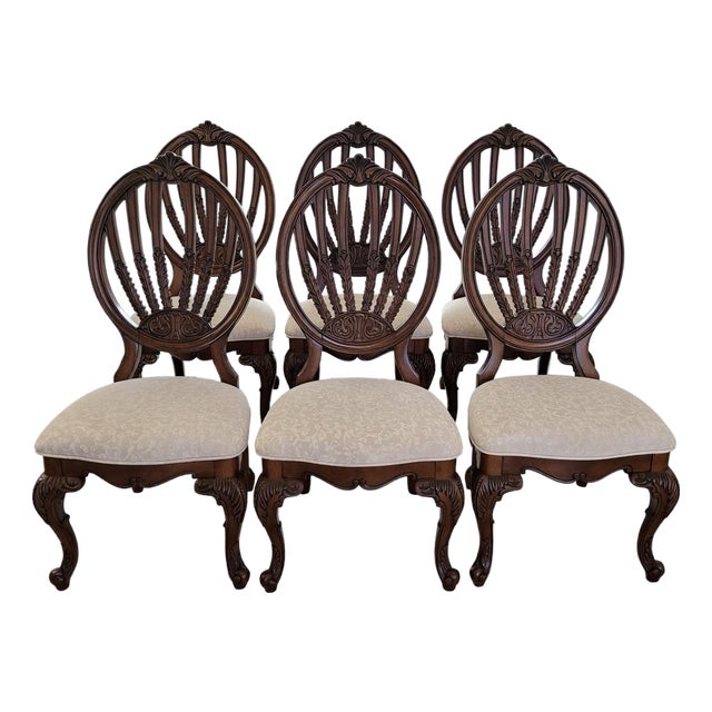 Elegant Victorian Set of Dining Chairs (6) For Sale