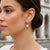 Silver, Gold Lily Flower Earrings With Garnet Briolettes, Pair For Sale - Image 6 of 6