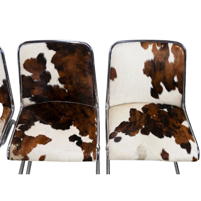 Mid-Century Modern Italian Dining Chairs by Claudio Salocchi, 1960s, Set of 4 For Sale - Image 10 of 11