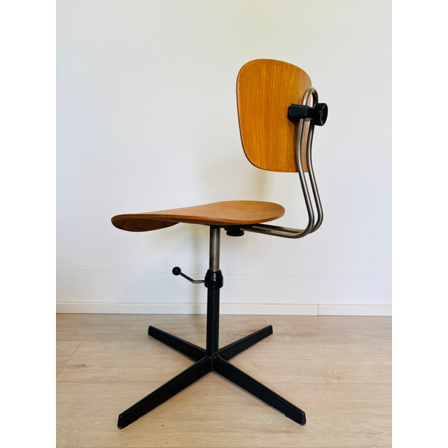 Wood Industrial Desk Chair by Kovona, Czechoslovakia, 1970s For Sale - Image 7 of 11