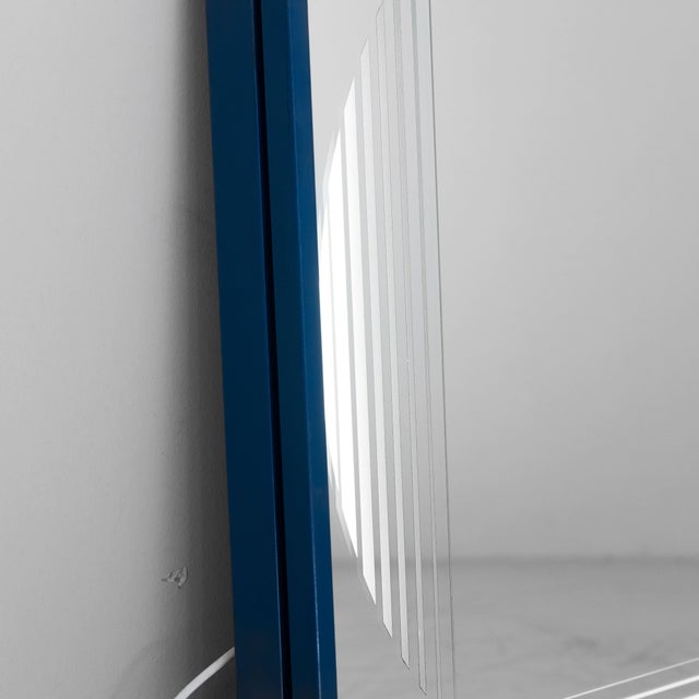 Metal Black Brama Mirror by Gianni Celada for Fontana Arte, 1970s For Sale - Image 7 of 15