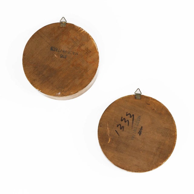 Vintage Italian Gold Frame Brass Coin Wall Art - A Pair For Sale - Image 12 of 12