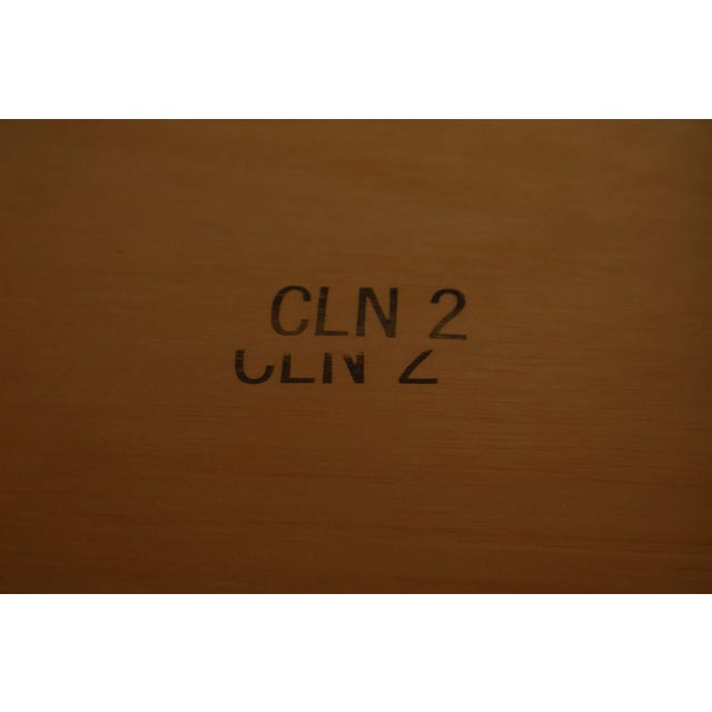 Brown Ethan Allen Georgian Court Style Cherry Step Back Hutch China Cabinet For Sale - Image 8 of 18