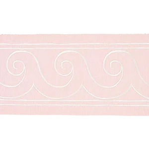 Schumacher X Miles Redd Greek Waves Trim in White on Blush