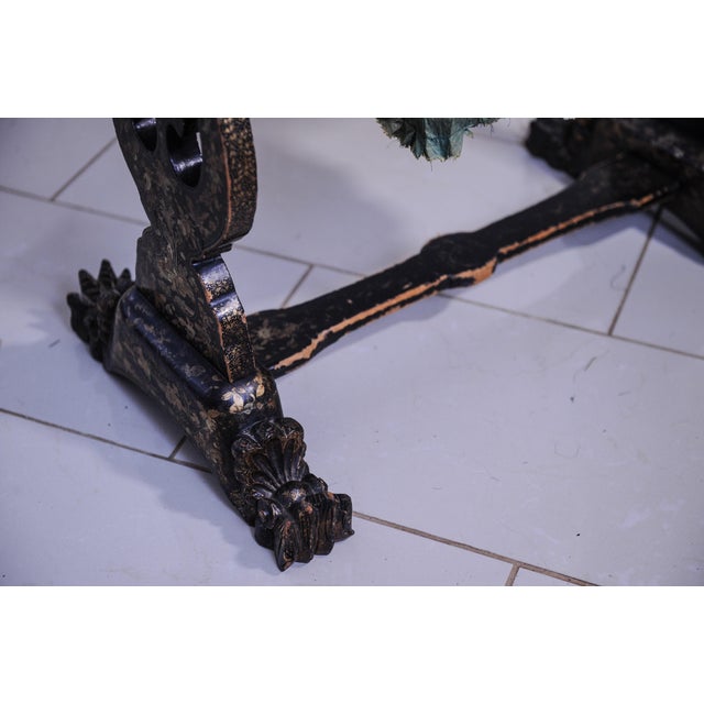 Regency Chinese Qing Chinoiserie Hand-Painted Lacquered Sewing Table For Sale - Image 5 of 14