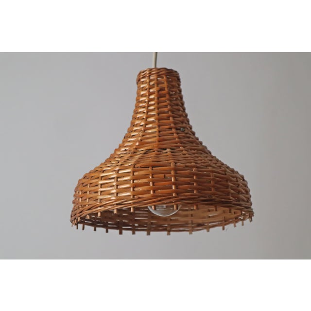Mid-Century Modern Pendant Lights in Rattan, Germany, 1960s, Set of 3 For Sale - Image 10 of 18