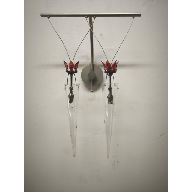 2-Light Wall Lamp by Lamp International, 1990s For Sale - Image 4 of 10