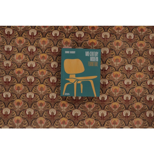 Copper Vintage Turkish Floral Rug With Allover Garden Botanical Motifs - Rug & Kilim For Sale - Image 8 of 10