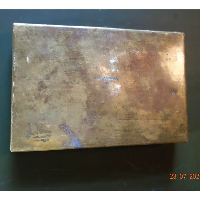 Brass Late 19th Century Enameled Brass Persian Hinged Box For Sale - Image 8 of 12