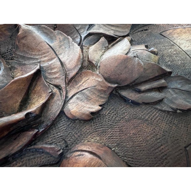 Wood French Art Nouveau Platter in Wood, 1930 For Sale - Image 7 of 16
