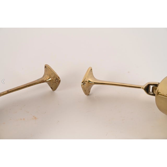 Vintage Wall-Mounted Brass Bells—A Pair For Sale - Image 4 of 10