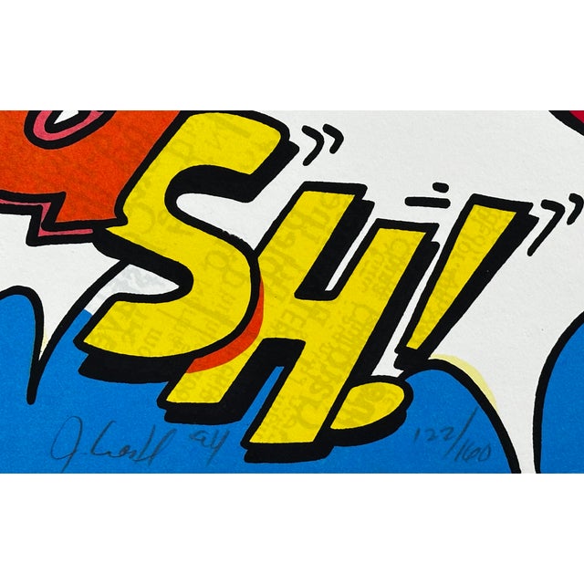 Pop Art Late 20th Century John Matos "Crash" Fist Hand Signed Numbered Serigraph For Sale - Image 3 of 3