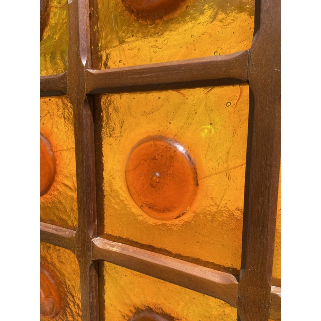 Exceptional monumental architectural glass panel by Vidrios Gordiola, Mallorca, Spain, circa 1970. This rare handcrafted...