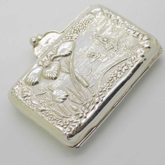 Vintage Italian Handmade Genuine Sterling Silver 925 Pill Snuff Trinket Box, 1970s For Sale - Image 9 of 14